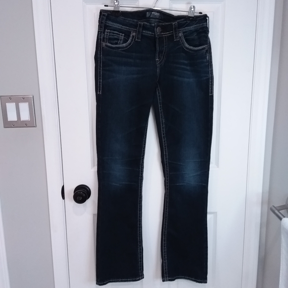 Women's Silver Aiko Jeans Mid Slim Boot Cut 29W by 31L NOWT - Picture 3 of 16